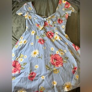 Forever 21 blue floral dress